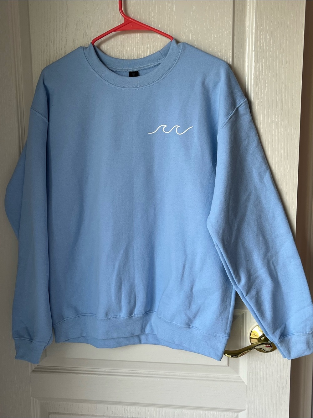 NWT Etsy Gildan Light Blue 'Take Me To The Ocean' Crewneck Sweatshirt - Picture 3 of 7